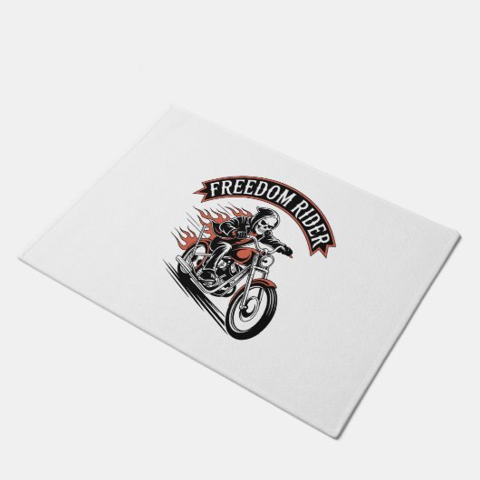 FreeDom Rider Biker Fußmatte (Schrägansicht)