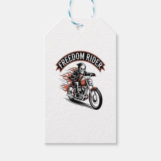 FreeDom Rider Biker Geschenkanhänger (Vorderseite)