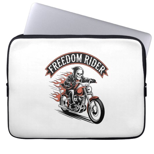 FreeDom Rider Biker Laptopschutzhülle (Vorderseite)