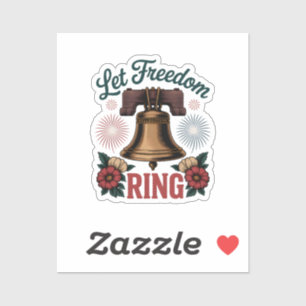 Freedom Ring Bell Patriotic gelassen Aufkleber