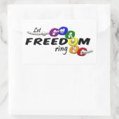 Freedom Rings Aufkleber (Tasche)