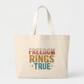 Freedom Rings True Jumbo Stoffbeutel (Vorne)