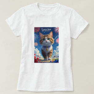 Freedom Rings (und auch ich) - Patriotische Katze T-Shirt