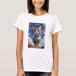 Freedom Rings (und auch ich) - Patriotische Katze T-Shirt