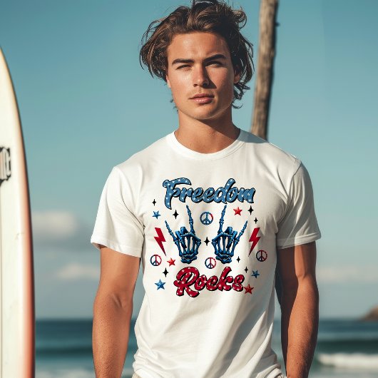 Freedom Rocks Independence Day 4. Juli T-Shirt