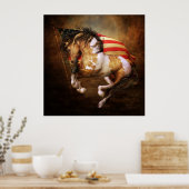 Freedom Run American Flag Poster (Küche)