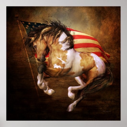 Freedom Run American Flag Poster (Vorne)