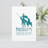 Freedom, Sancho Dankeskarte (Stehend Vorderseite)