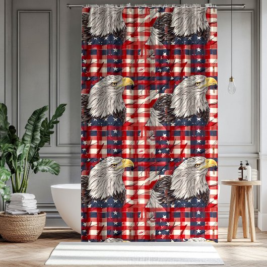 Freedom Shower Curtain Eagle Glory for Patriots Duschvorhang