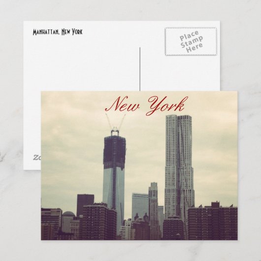 Freedom Skyline Postkarte (Vorne/Hinten)