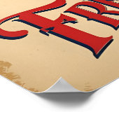 Freedom Soars Eagle Parchment Poster Print (Ecke)