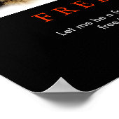 Freedom Spirit Motivierend Wolf Eyes Poster (Ecke)