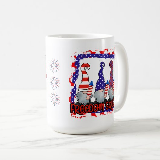 Freedom Squad 4. Juli Gnomes Kaffeetasse (VorderseiteRechts)