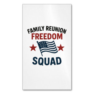 Freedom Squad Familien-Wiedersehens-Shirt – USA Pa Magnetische Visitenkarte