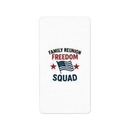 Freedom Squad Family Reunion Shirt – USA Patriotic Adressaufkleber