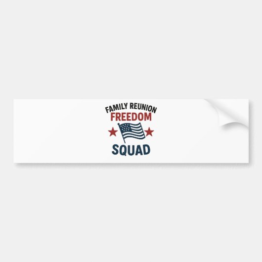 Freedom Squad Family Reunion Shirt – USA Patriotic Autoaufkleber (Vorne)