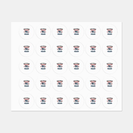 Freedom Squad Family Reunion Shirt – USA Patriotic Etiketten (Blatt)