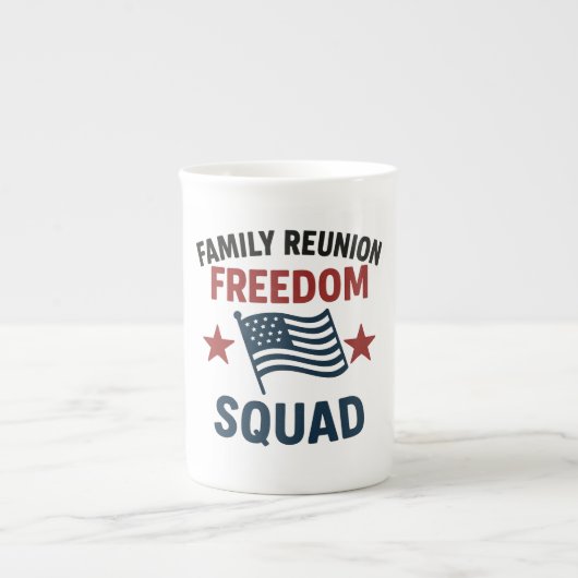Freedom Squad Family Reunion Shirt – USA Patriotic Porzellantasse (Vorderseite)