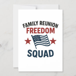 Freedom Squad Family Reunion Shirt – USA Patriotis Magneteinladung