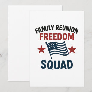 Freedom Squad Family Wiedersehen Shirt - USA Patri Einladung