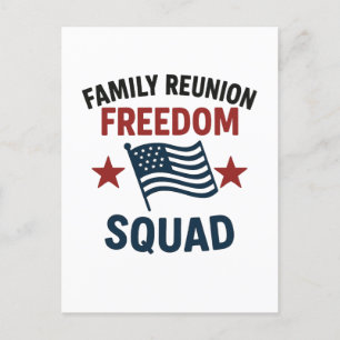 Freedom Squad Family Wiedersehen Shirt - USA Patri Einladungspostkarte