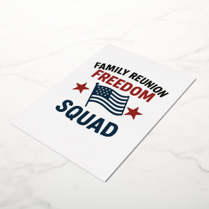 Freedom Squad Family Wiedersehen Shirt - USA Patri Folieneinladung