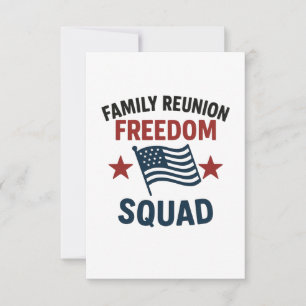 Freedom Squad Family Wiedersehen Shirt - USA Patri RSVP Karte