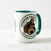 Freedom Squatchers Double Sided Coffee Mug Tasse (VorderseiteRechts)
