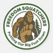 Freedom Squatchers Stickers (round) (Vorderseite)