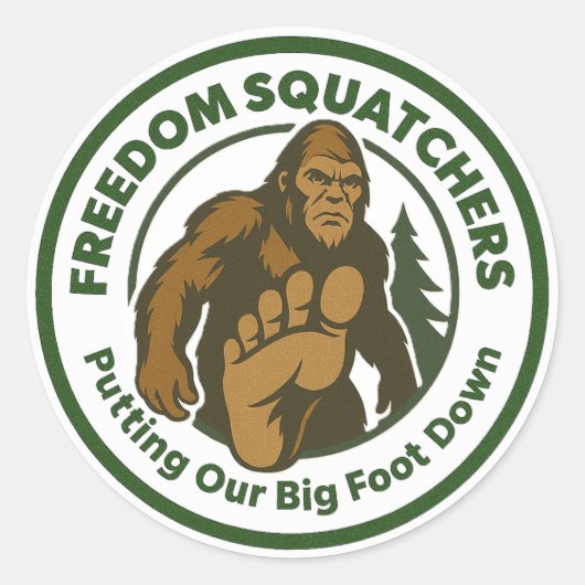 Freedom Squatchers Stickers (round) (Vorderseite)
