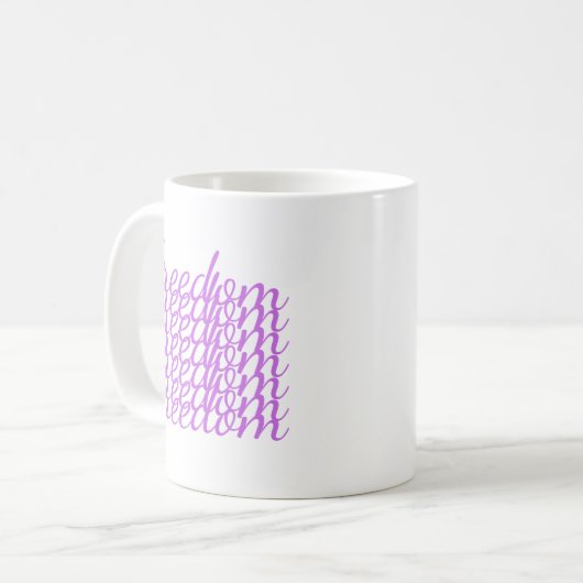 Freedom Stacks Script Kaffeetasse (Vorderseite Links)