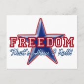 Freedom Star, Wie ich Roll Postkarte (Vorderseite)