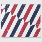 Freedom Steps - Red White & Blue Patriotic Geschenkpapier (Flach)