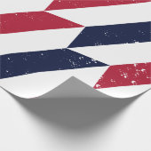 Freedom Steps - Red White & Blue Patriotic Geschenkpapier (Ecke)