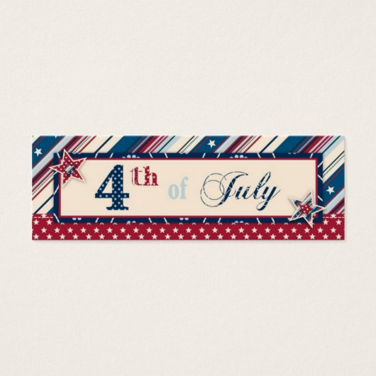 Freedom Stripe Skinny Gift Tag (Vorderseite)