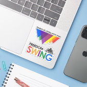 Freedom Swing und MHFB Stickers Aufkleber (Laptop mit iPhone)