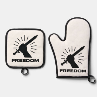 freedom sword graphic ofenhandschuh & Topflappen-Set