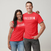Freedom Text Minimalist Design Bold Typography Gra T-Shirt (Unisex)