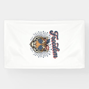 Freedom Tiger Patriotisches Vintage Gravur Shirt_1 Banner