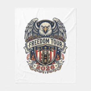 Freedom Tour 2026 Vintage Eagle Motorrad Fleecedecke