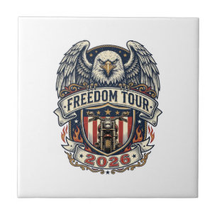 Freedom Tour 2026 Vintage Eagle Motorrad Fliese