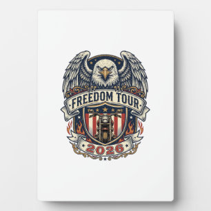 Freedom Tour 2026 Vintage Eagle Motorrad Fotoplatte