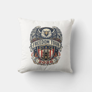 Freedom Tour 2026 Vintage Eagle Motorrad Kissen
