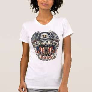 Freedom Tour 2026 Vintage Eagle Motorrad T-Shirt