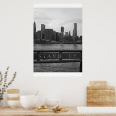 Freedom Tower New York City - "STAND UP" Poster (Küche)