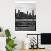 Freedom Tower New York City - "STAND UP" Poster (Heimbüro)
