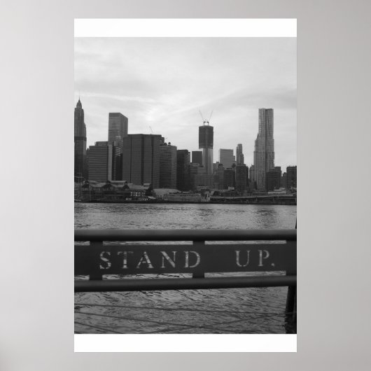 Freedom Tower New York City - "STAND UP" Poster (Vorne)