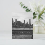 Freedom Tower New York City - "STAND UP" Postkarte (Stehend Vorderseite)
