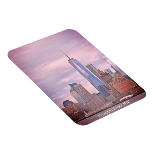 Freedom Tower von Staten Island Ferry NYC Postcar Magnet (Rechte Seite)