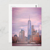 Freedom Tower von Staten Island Ferry NYC Postkarte (Vorne/Hinten)